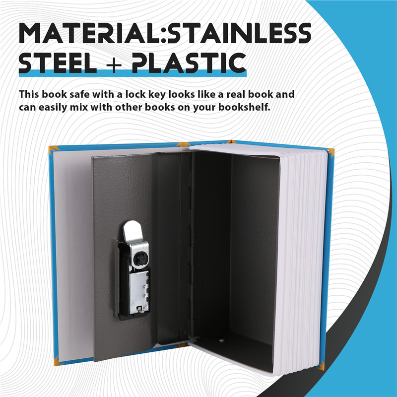 Dictionary Book Safe Storage Box, Safe With 3 Digital Combination Lock, Anti-Theft Safe Secret Box