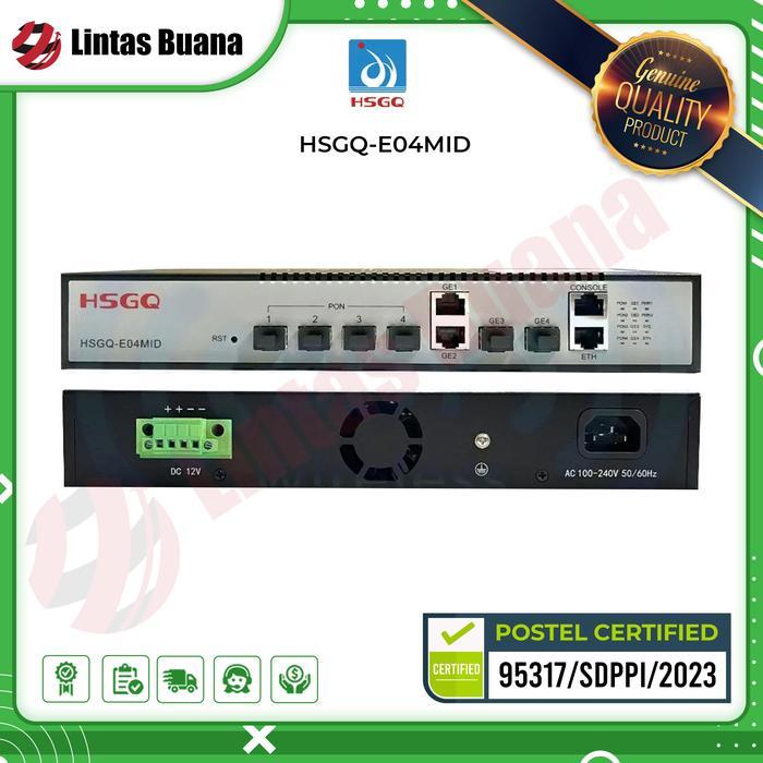 Terbaru Best Quality 100% Original Olt Epon Hsgq E04Mid L2 4Pon Mini Epon Olt, Ac