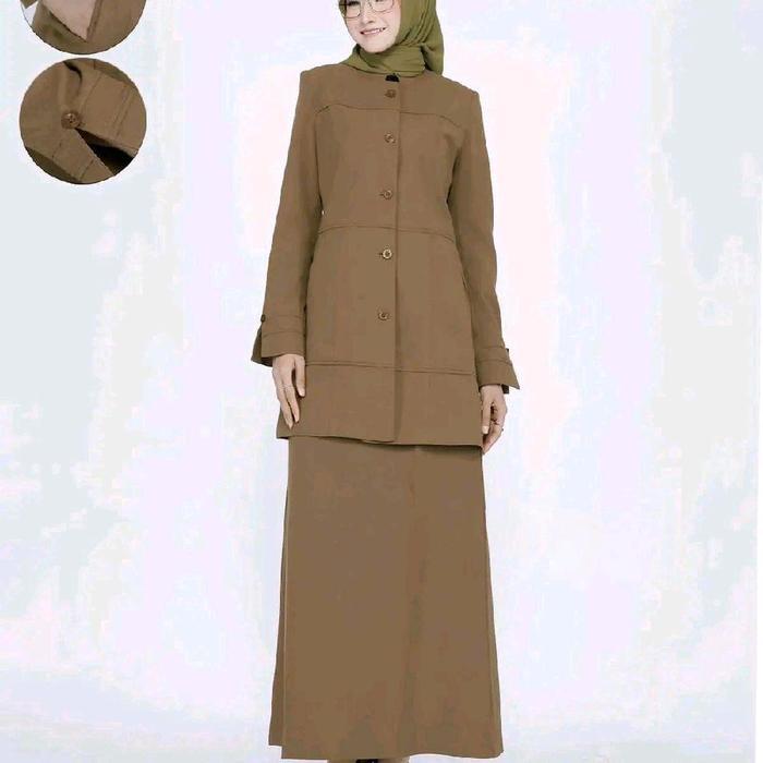Seragam PDH Kheki Tua Wanita / Baju Dinas Kerja Wanita Kheki Tua/ Setelan Seragam Kerja Coklat Tua
