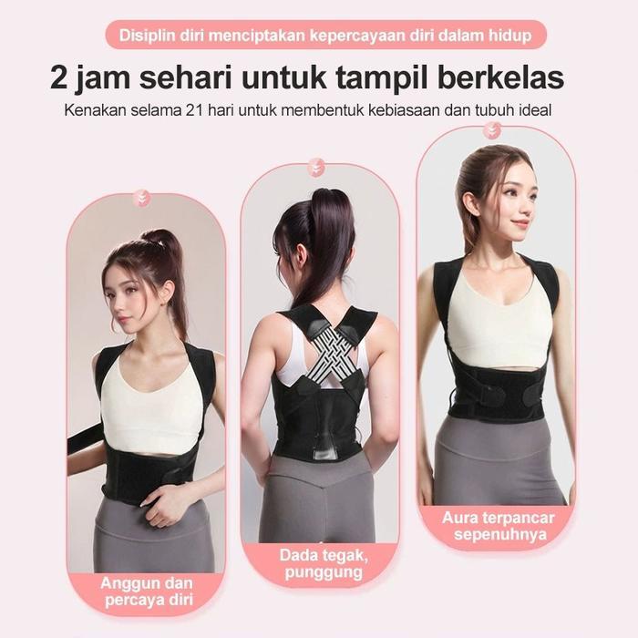 SABUK KOREKSI POSTUR TUBUH BENBO - Alat Perbaikan Punggung Bungkuk & Penegak Bahu, Desain