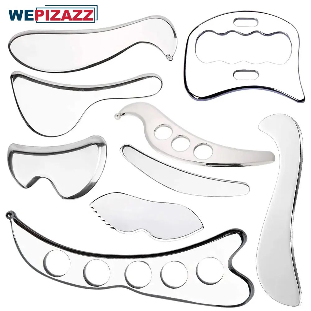 Best! Professional GuaSha Massage Tools Stainless Steel Gua Sha Scraping