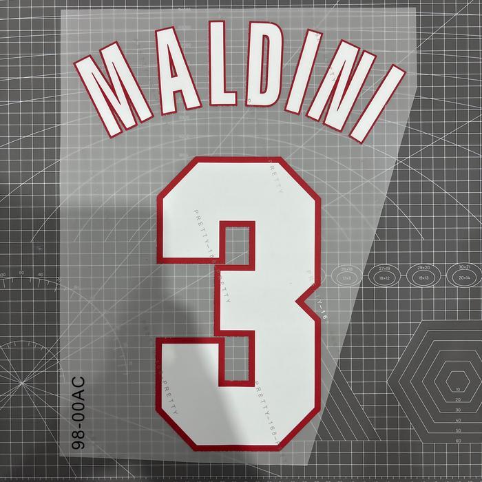 Nameset Hk Ac Milan 3Rd 98/00 Maldini