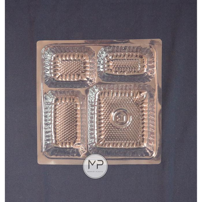 Hot Sale Grosir Mika Kotak Nasi / Mika Sekat 4 / Mika Box Nasi 18X18Cm 1Dus