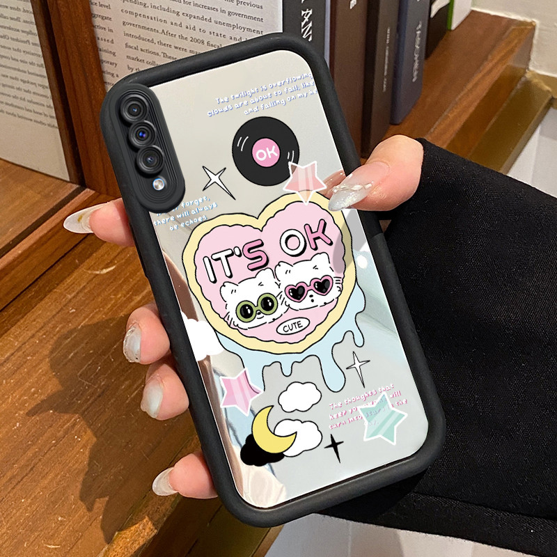 Casing Hp Untuk Samsung Galaxy A50 A50s A30s Case Cute puppy couple Kasing silikon cermin Cesing Ant