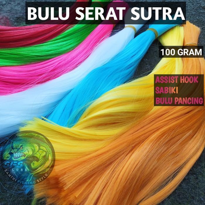Bulu assist hook bulu sutra halus 100gram anti serabut bulu pancing bulu umpan pancing jumbo bulu