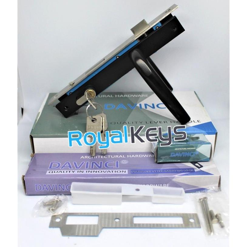 Paket Set Handle Gagang Pintu Davinci 3" 9055 Aluminium Alumunium