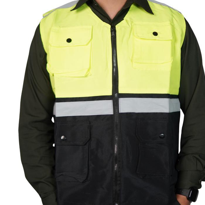 CREDIFOX Rompi lapangan - rompi outdoor pria - rompi proyek safety - rompi safety first - rompi