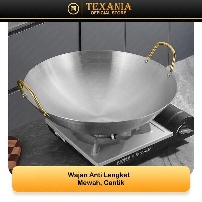 [GMA DAPAT 3 WAJAN] Texania Wajan Stainless Tebal Anti Lengket - Wajan Resto - Wajan Hotel - 3