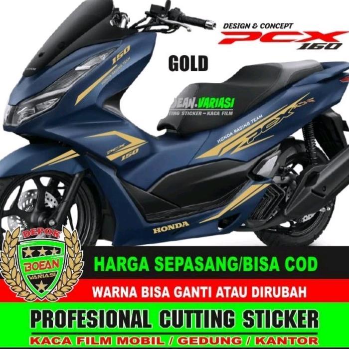 Ready Cutting sticker pcx 160 blue matte striping pcx