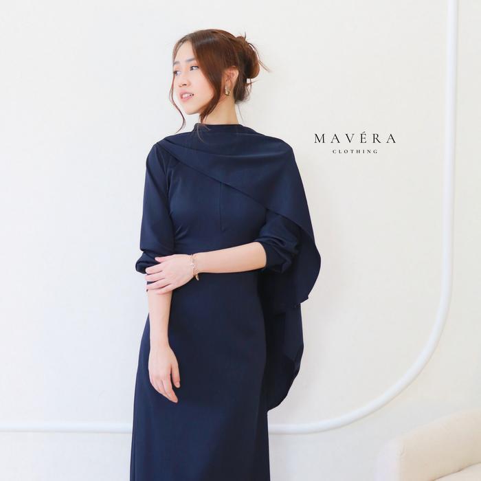 Mavera - Elizabeth Cape Multiways Dress Cotton Silk Wrap Long Dress Mewah Elegan Lembut Nyaman