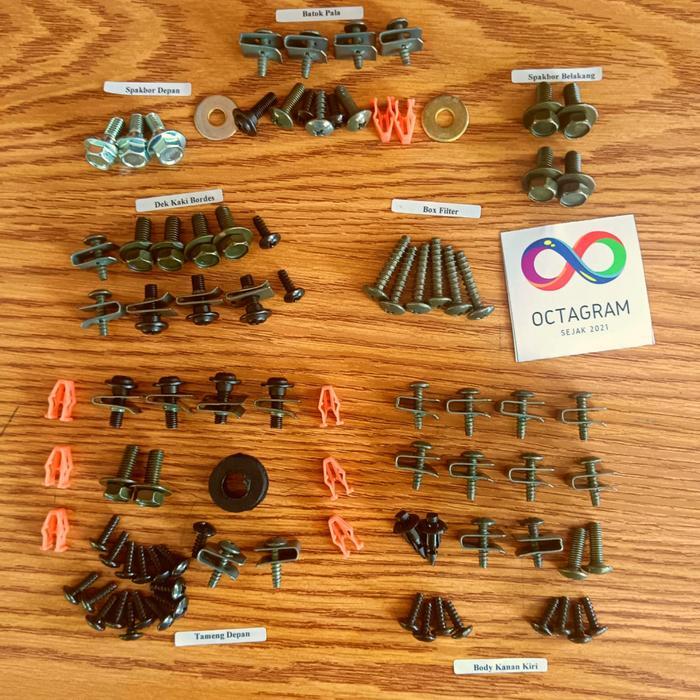 Gratis Ongkir/Baut Vario 125 Led Full Set/150 Led Full Set/ Baut Motor Honda Vario 125/150 Led Tahun