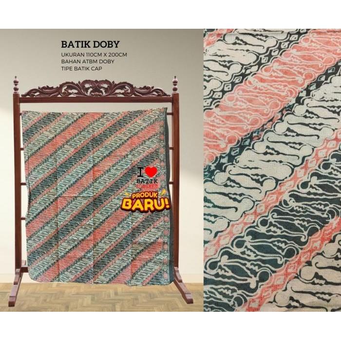 DOBY PASTEL PARANG MOTIF 15 DOBI DOBBY BAHAN KAIN BATIK ORANGE
