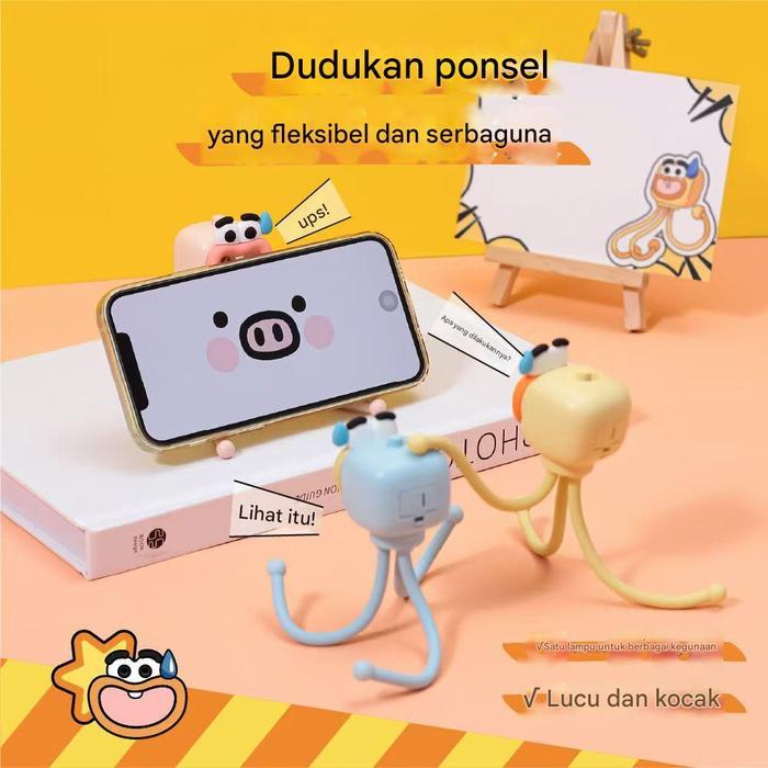 Lampu malam gurita lucu baru/lampu tidur kamar tidur/lampu meja anak perempuan/hiasan dekoratif lucu