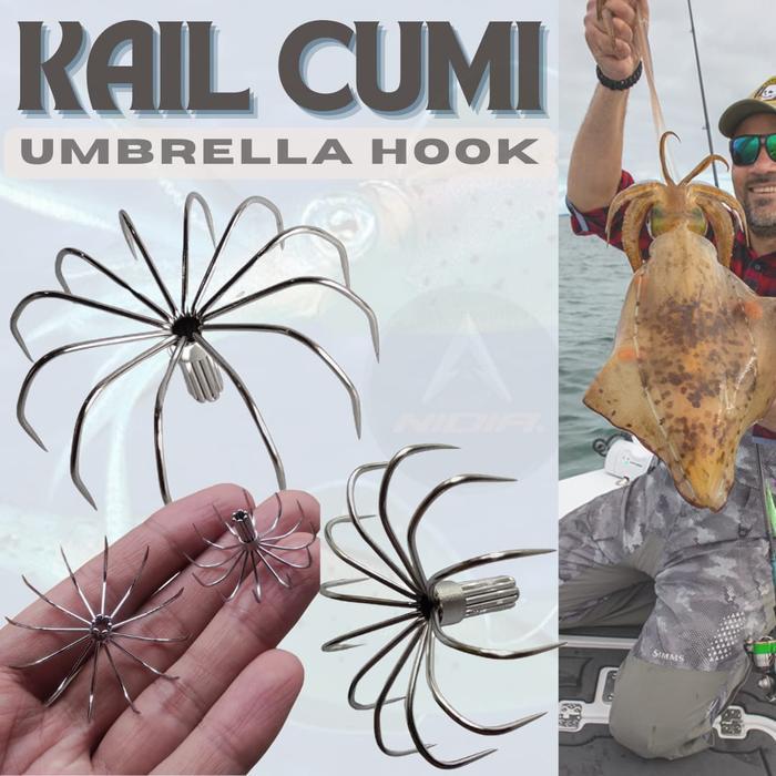 Kail Cumi Umbrella Hook - Kail Garong Mancing Cumi