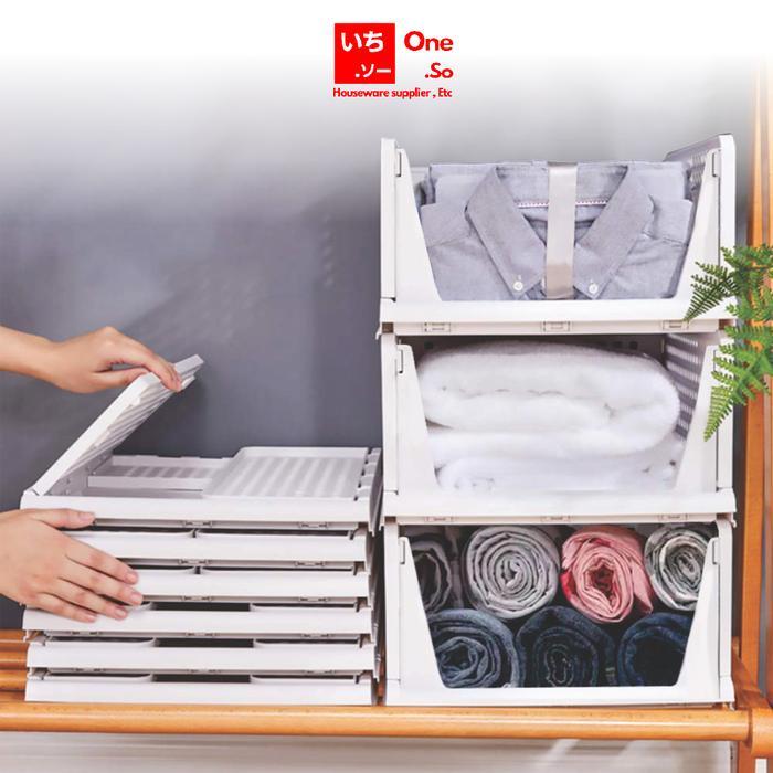 KERANJANG LACI LIPAT AIZEN / KERANJANG BAJU LIPAT / KERANJANG SERBAGUNA LIPAT MINIMALIS - oneso