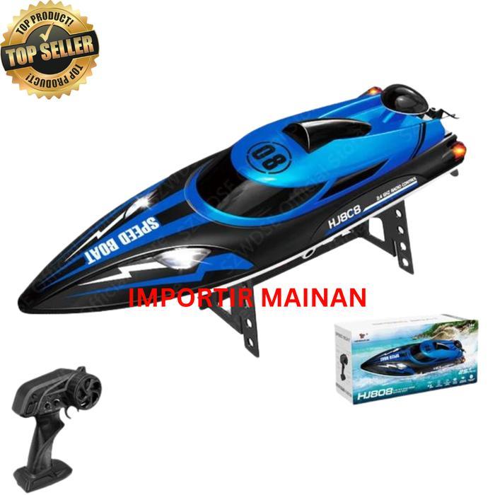 rc boat HJ808 2.4ghz 25kmh speed 150 meter kontrol kapal rc speed boat
