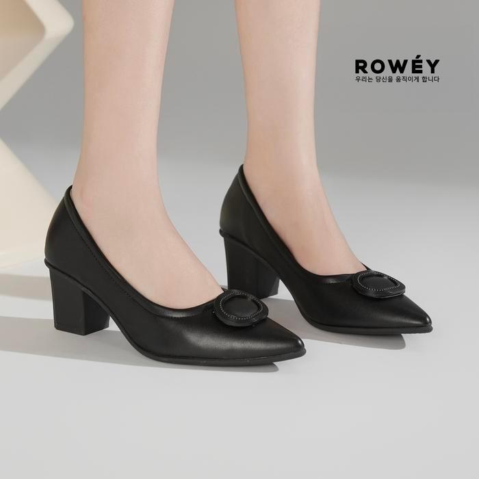 Donatello - Sepatu Pantofel Wanita Hak 6Cm Vivi Sepatu Kerja Hitam Shoes