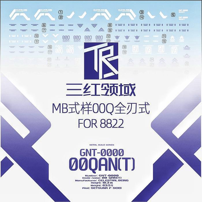 TERMURAH MG GUNDAM 00 QANT QAN[T] FULL SABER MB VER. WATER DECAL TRANSAMSPHERE