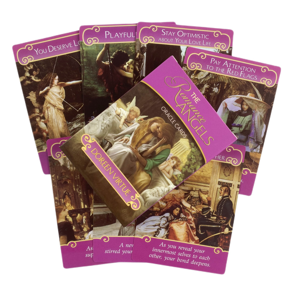 The Romance Angels Oracle Cards Divination Deck English Vision Edition Tarot Board Playing Game For