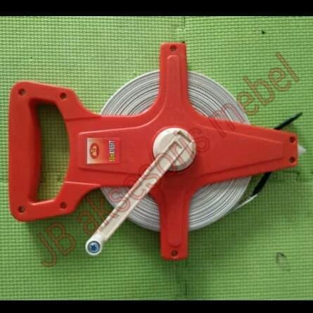 Meteran Tanah 50 Meter Ats / Meteran Kain Gulung 50M / Meteran Tancap