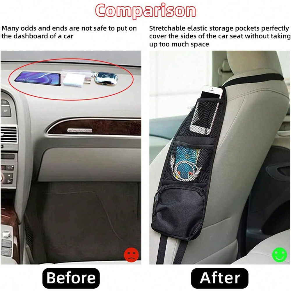 Car Seat Storage Bag Lightweight and Convenient Hanging Bag Seat Side Storage Bag Car Sundry Storage