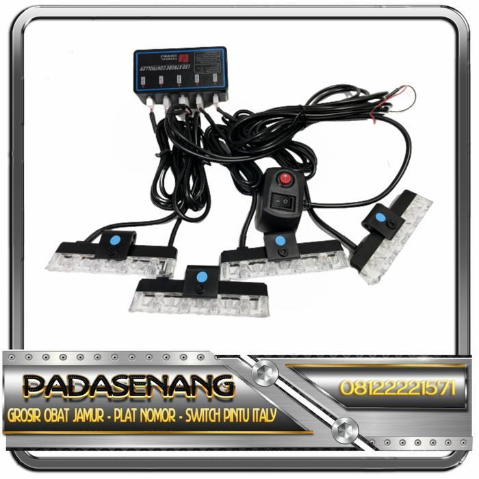 "New" Lampu LED Strobo Grill/Lampu LED Strobo Set/LED Strobo 4 Titik++++....