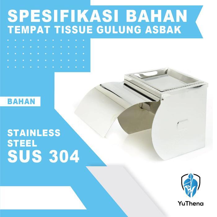 Tempat tisu gulung Asbak stainless 304 Rak tissue stainles Rokok