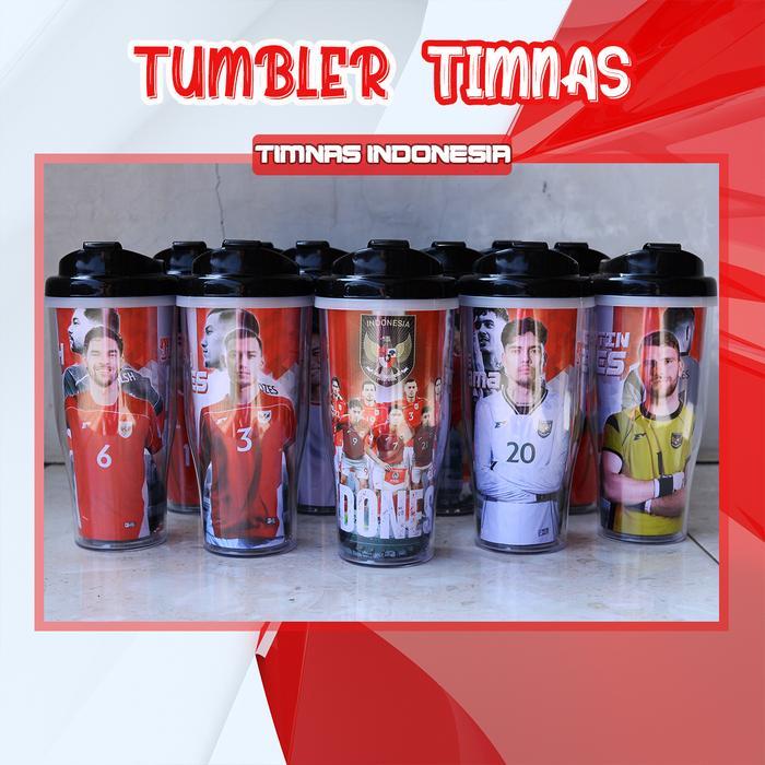 Tumbler Timnas Indonesia Bonus 25 pcs Photocard Timnas Botol Minum Buatan Fans