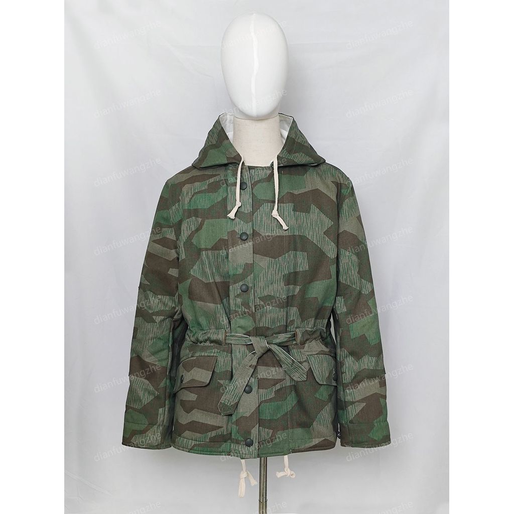 Cosplay German Elite Splinter/Dot44 Pea Camo Tea /Leaf Like Camo Winter Reversible Cotton-Padded