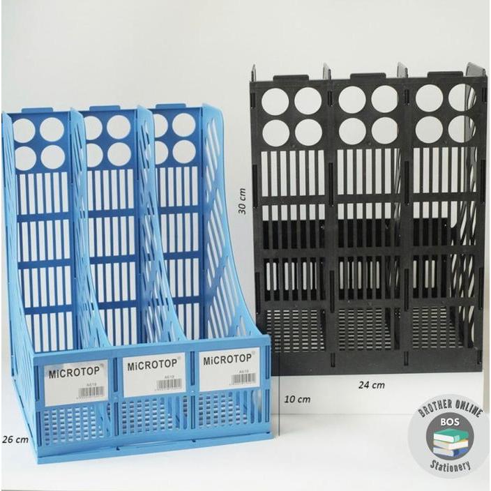 BOS Box File Plastik 3susun/Box Keranjang/Dokumen/Book Organizer/Rak