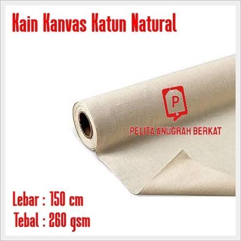 Kain Kanvas Katun Tebal Roll Meteran / Bahan Tas Canvas Lukis