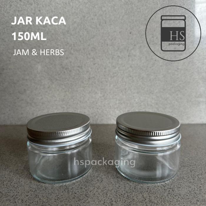 TUTUP STAINLESS GLASS JAR 150ML / Jar Kaca 150ML / TOPLES KACA 150ML