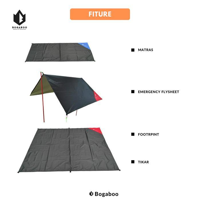Eiger Sport Hike - Bogaboo Footprint 3 X 4 Ultralight Waterproof 4 In 1 - Flysheet Ultralight -