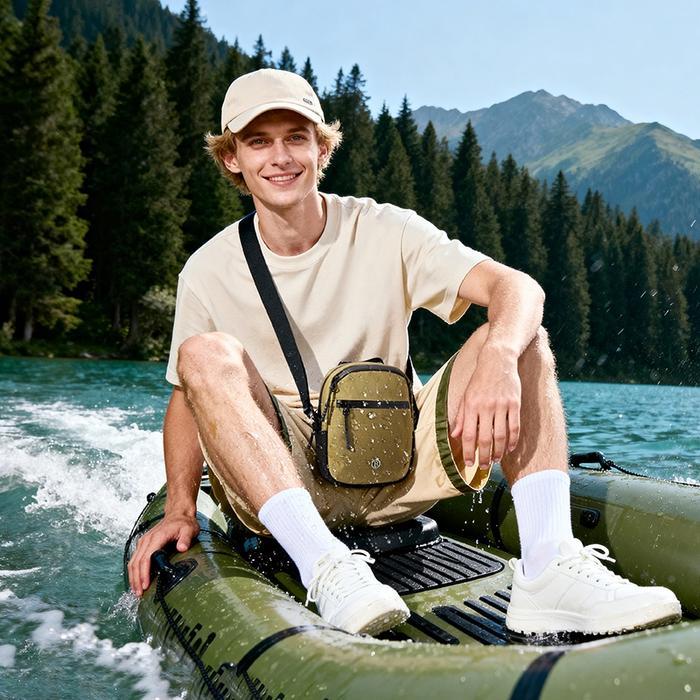 [New Arrival]Bostanten Tas Selempang Pria Tas Sling Bag Pria Hitam/Coklat/Hijau/Biru Bsb1025310