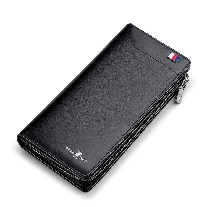 William Polo 301 Elegant Leather Wallet Dompet Panjang Kulit Sapi 23 Slot Kartu Box Eksklusif Best