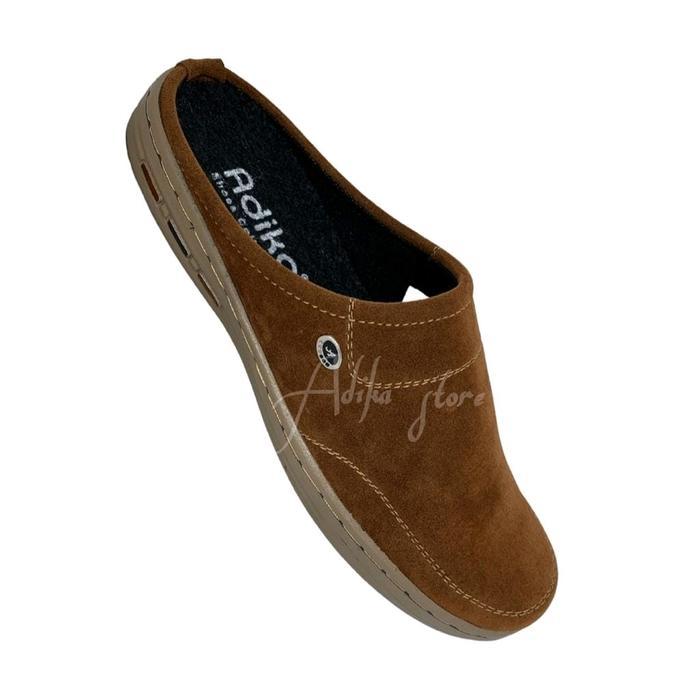 Fladeo Footwear - Sepatu Selop Kulit Suede Pria Terbaru Kasual