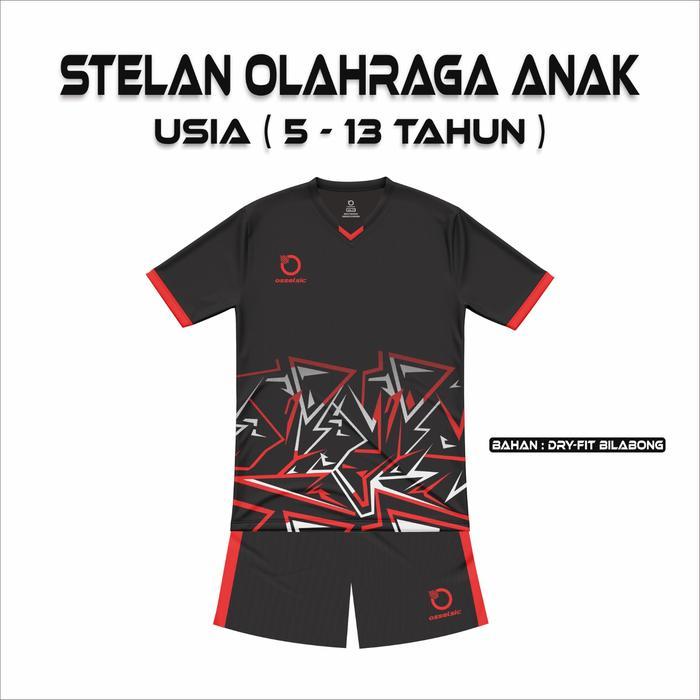 ASLI Baju OlahAnak Sd Smp Baju Badminton Anak Setelan Baju Voli Anak Terbaru READY STOCK