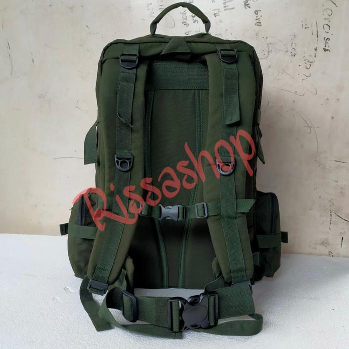 JTTOP" TAS RANSEL PRIA JUMBO HIJAU POLOS TENTARA