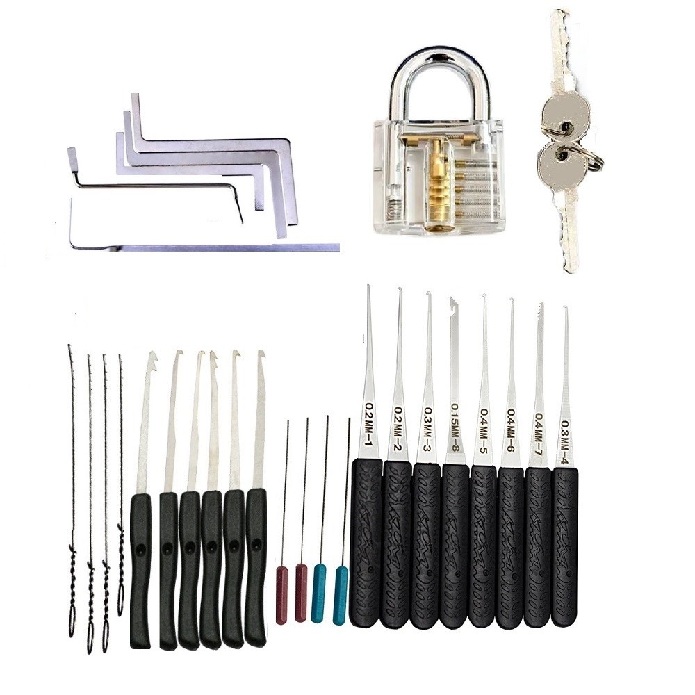 4 in 1 Lock Pick Set Broken Key Remove Auto Locksmith Tools Key Extractor Lock Picks Hand Tools,we a