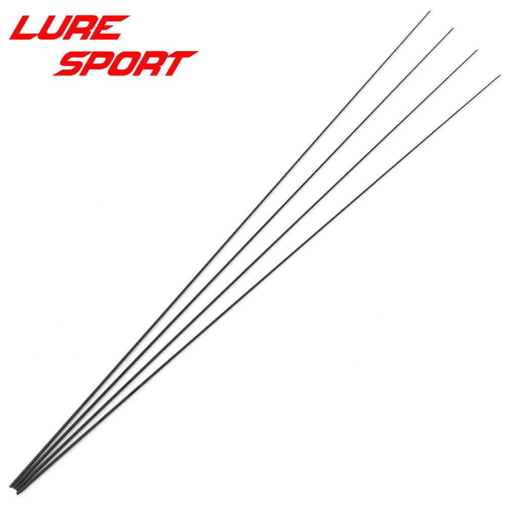LureSport 4pcs 50cm Solid carbon rod Tip blank no paint Rod building components Fishing Pole Repair 