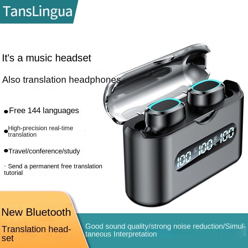 Translation Earphones Bluetooth Headset With Microphone Bluetooth Headset With Power Bank Earphones 