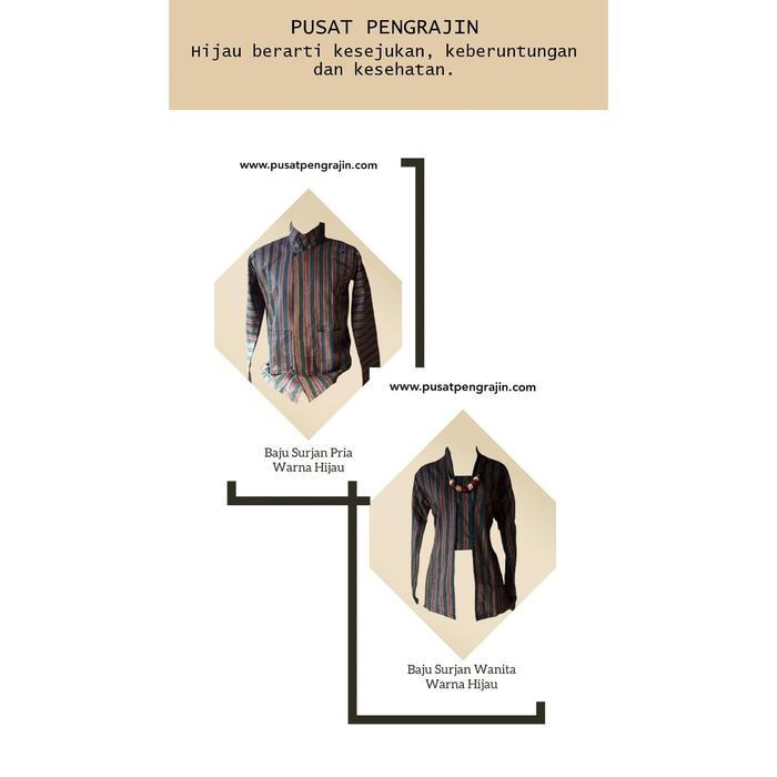 Baju Surjan Lurik Tenun Pria Jawa