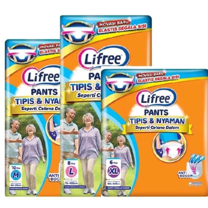 Ready Lifree Popok Celana Tipis & Nyaman Bergerak / Lifree Popok Dewasa/ Lifree Tipis / Lifree Popok