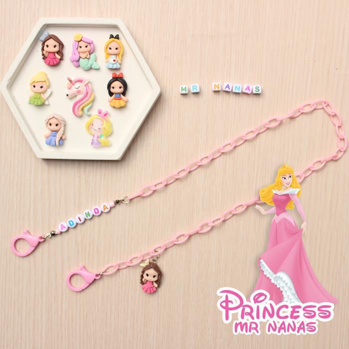 Tali Masker FREE NAMA Princess Lucu Strap Masker Anak Cewe / Perempuan