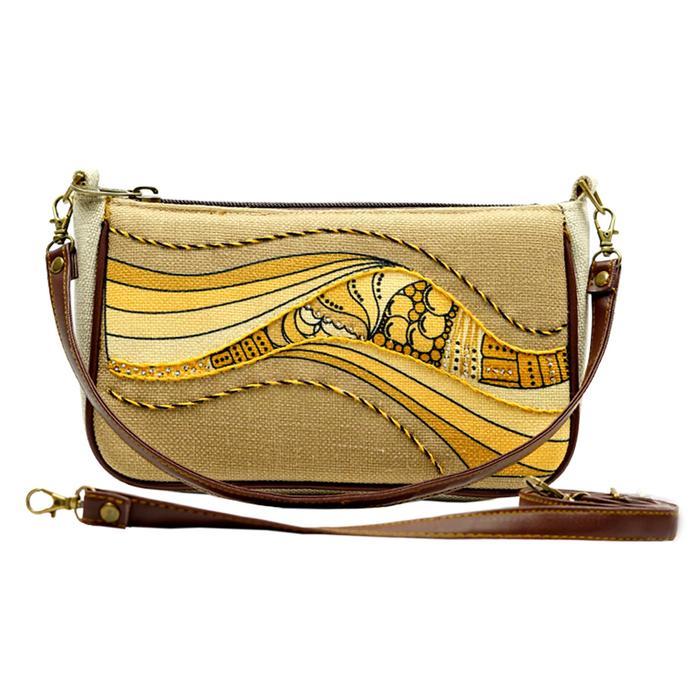 terlaris MARAWA Tenzo - Solete Shoulder Bag Tas Etnik Mini Wanita Handmade Cream 100% ori