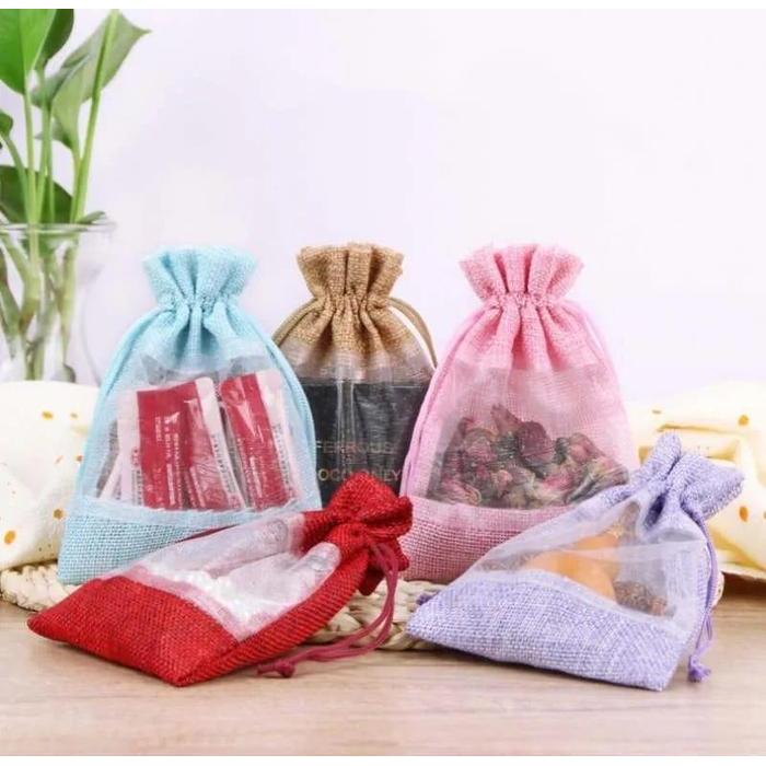 Pouch Serut Tile Transparant /Pouch Serut Souvenir Transparant Gift