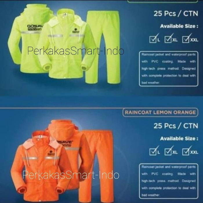 jas hujan gosave raingard / jas hujan baju celana