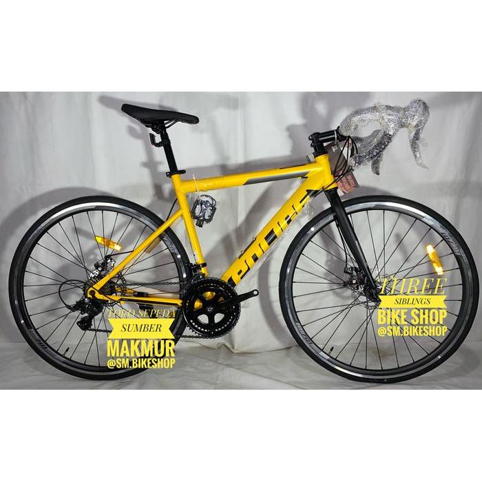 SEPEDA BALAP ROAD BIKE ELEMENT POLICE TORONTO 700c 16 SPEED YELLOW