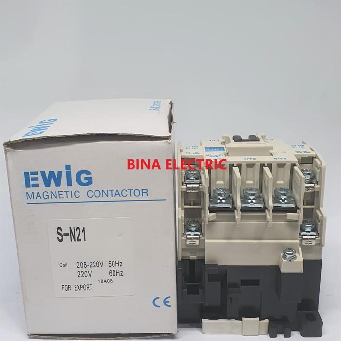 Magnetic Contactor Ewig S-N21 3P 32A / Kontaktor Ewig SN21 SN-21 Gratis Ongkir