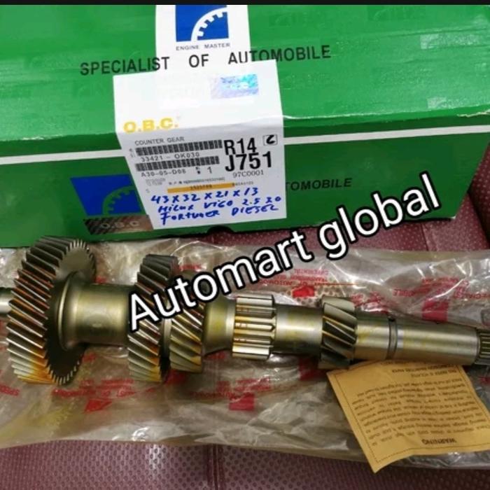 Counter Gear Gigi Susun Fortuner Innova Hilux Diesel 33421-Ok030 Asli Parts